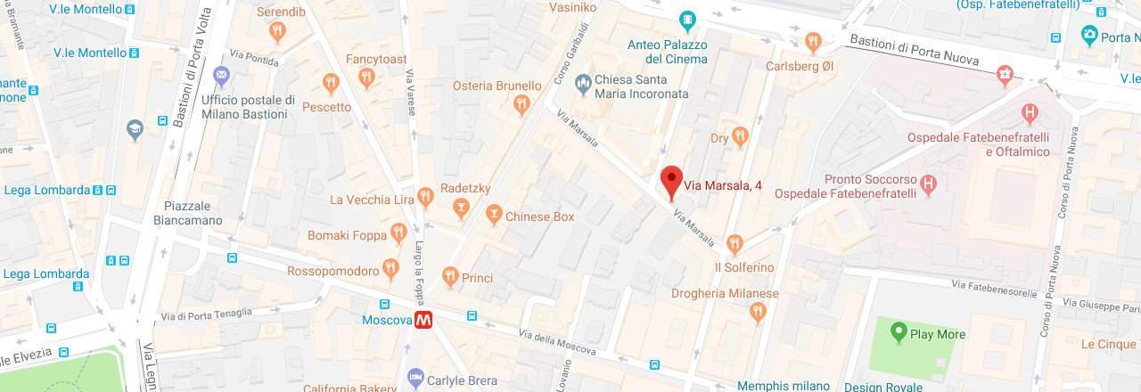 Google map for via Marsala, 4 - Milano