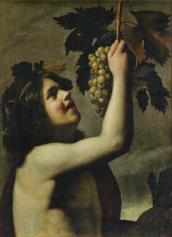 Happy young Bacchus: a painting by Tommaso Salini